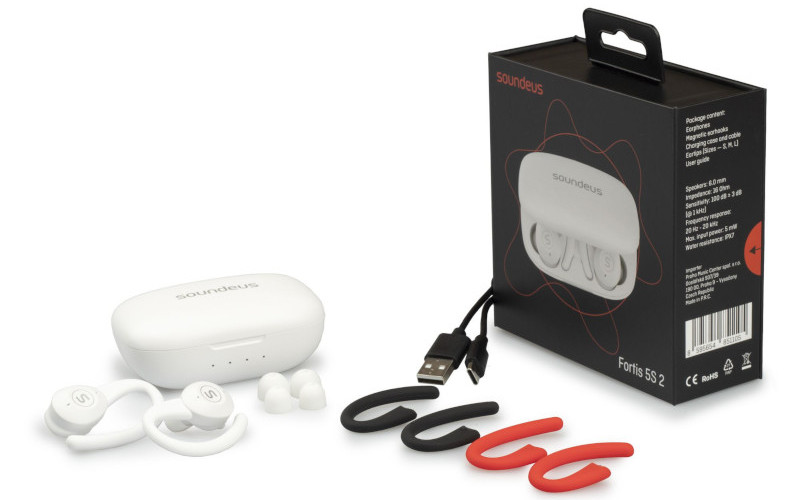 Balení sluchátek SOUNDEUS FORTIS 5S 2 White