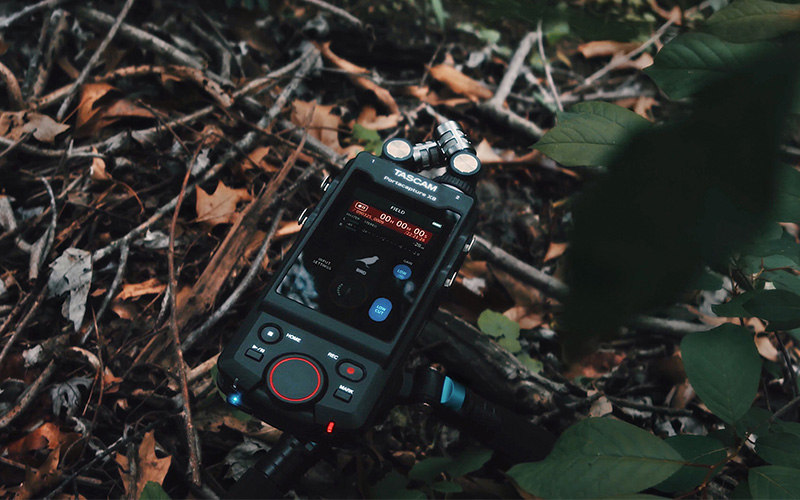 Rekordér TASCAM PORTACAPTURE X8 TASCAM PORTACAPTURE X8 v přírodě